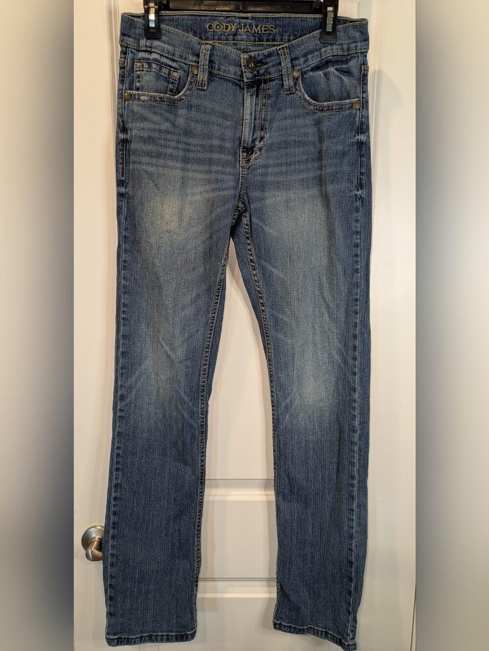 Cody James Mens 29x34 Stretch Jeans Western Cowboy Straight Leg Medium Wash